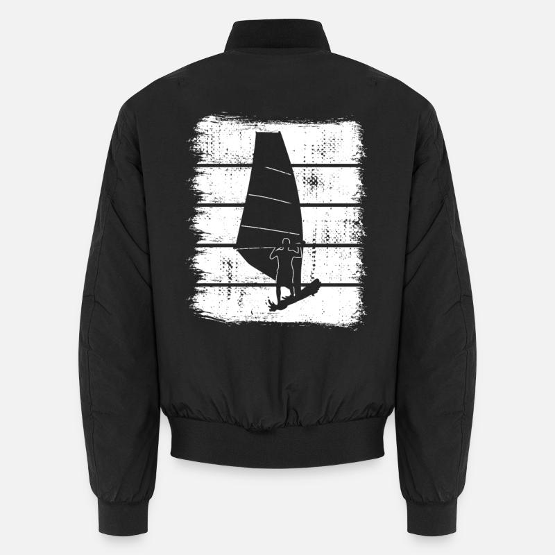 Windsurfing Sketch Unisex Bomber Jacket