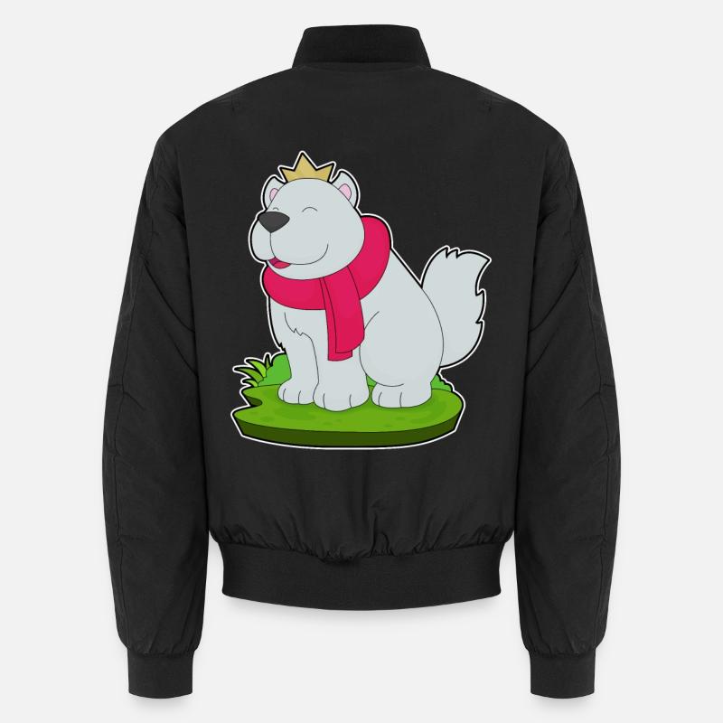 Chien Prince Crown - Bomber unisexe - noir
