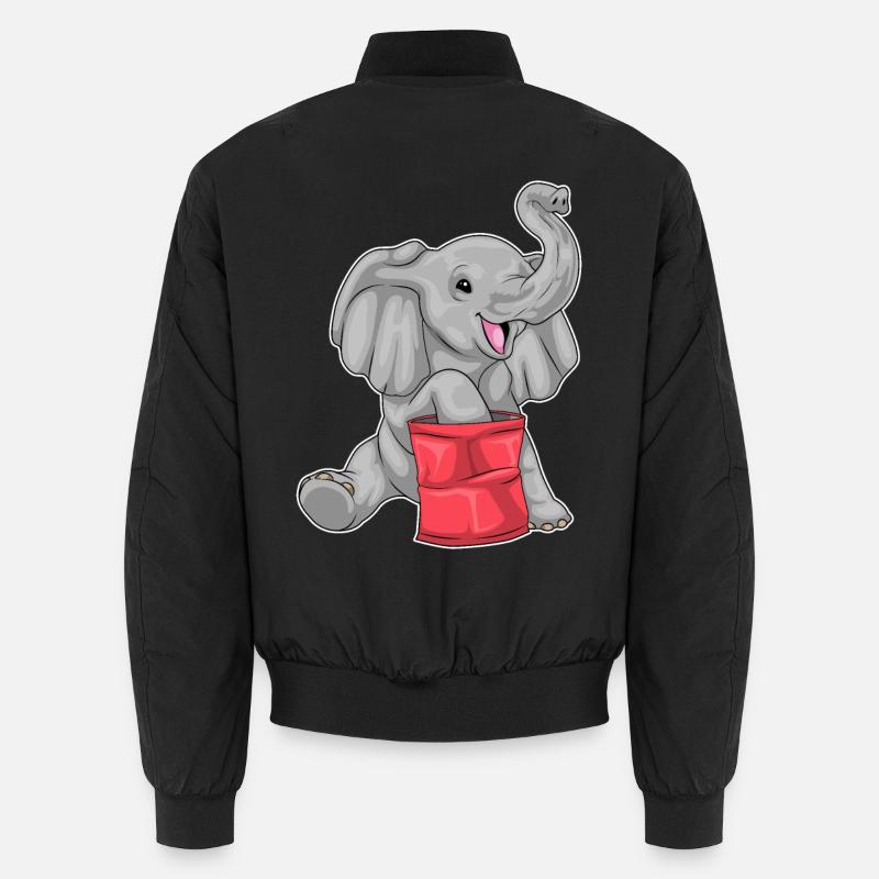 Elephant Chips - Unisex Bomber Jacket - black