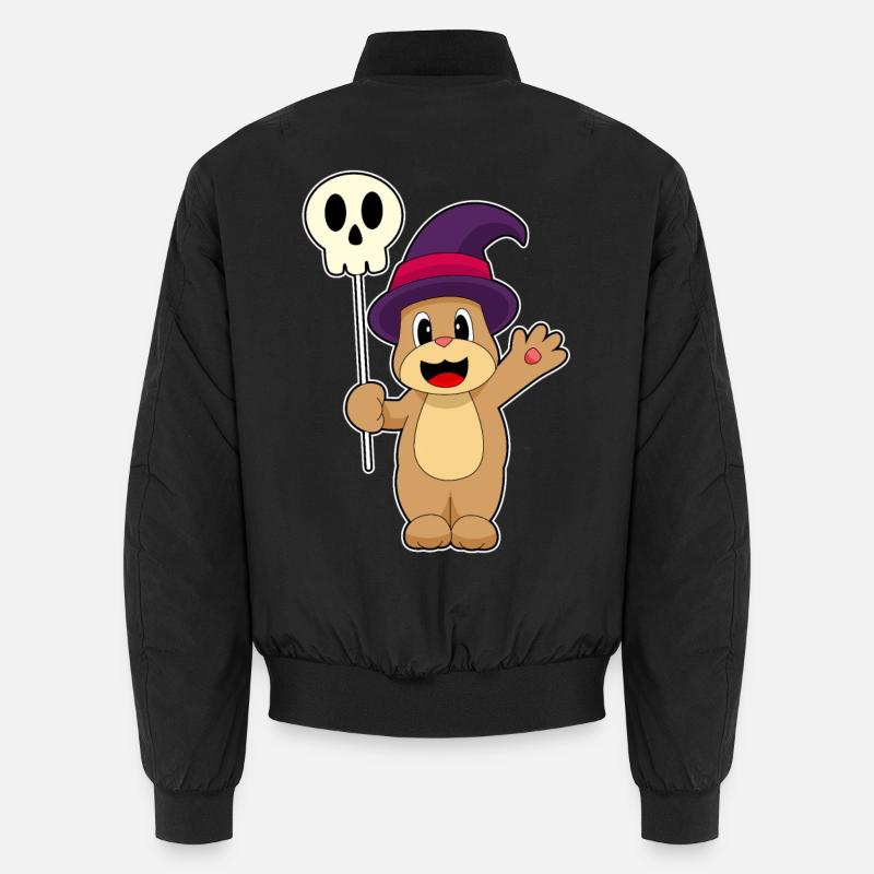 Bär Halloween Hexe Geist - Unisex Bomberjacke - Schwarz