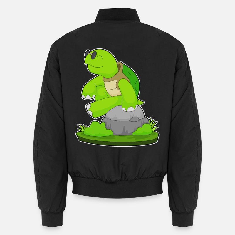 Schildkröte Sonnenbrille - Unisex Bomberjacke - Schwarz