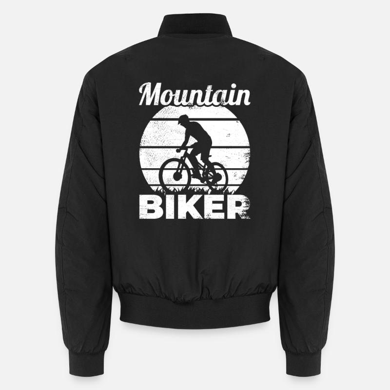 Funny mountain biker - Unisex Bomber Jacket - black