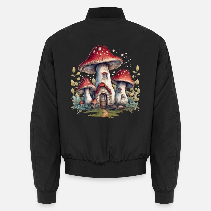 Aesthetic Cottagecore Goblincore, Toadstool Mushroom Unisex Bomber Jacket