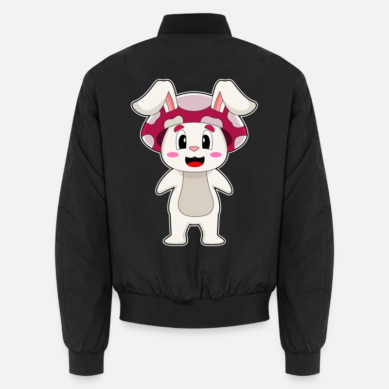 Champignon lapin - Bomber unisexe - noir