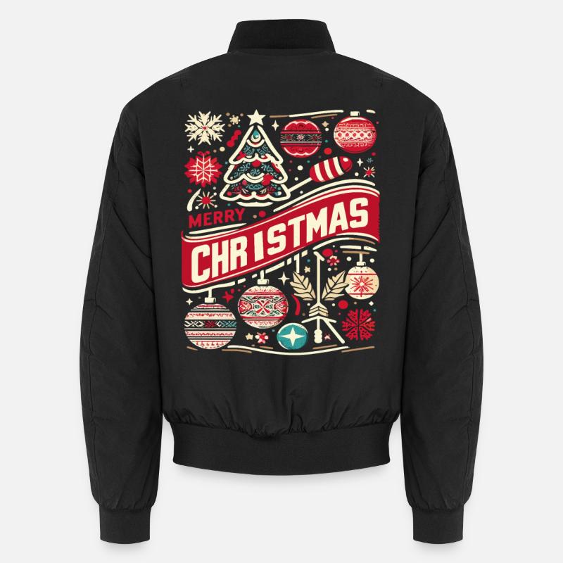 Vintage Joyeux Noël Bomber unisexe