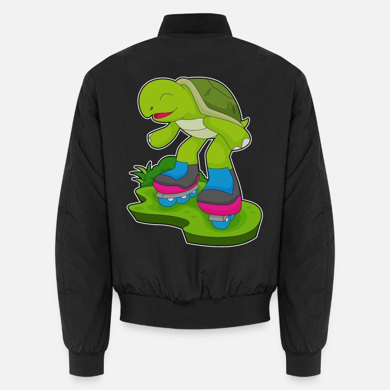 Turtle Inline skating Inline skates - Unisex Bomber Jacket - black