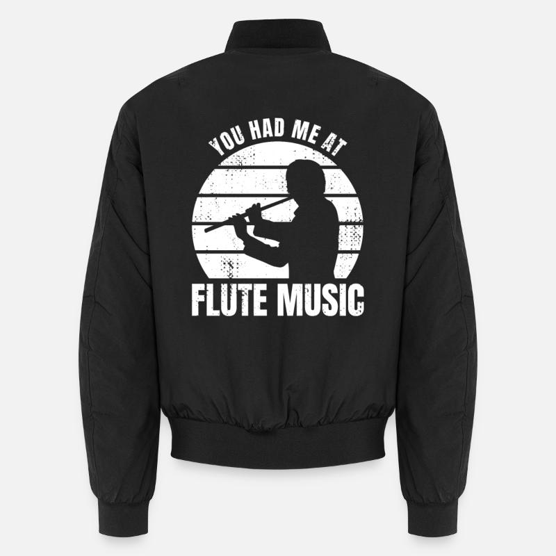 Flute Player Quote Unisex Bomber Jacket
