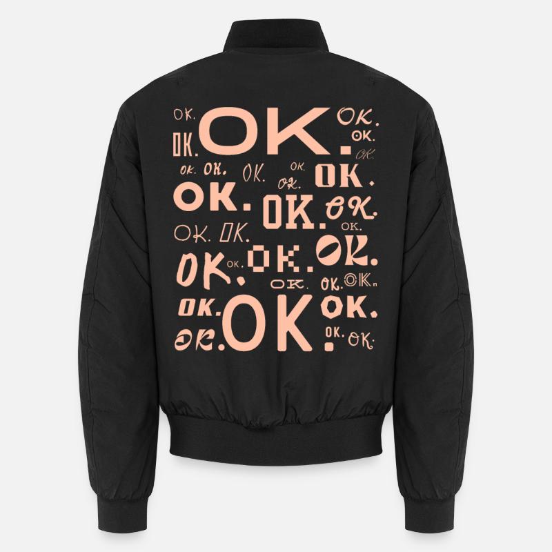 OK. - Unisex Bomber Jacket - black