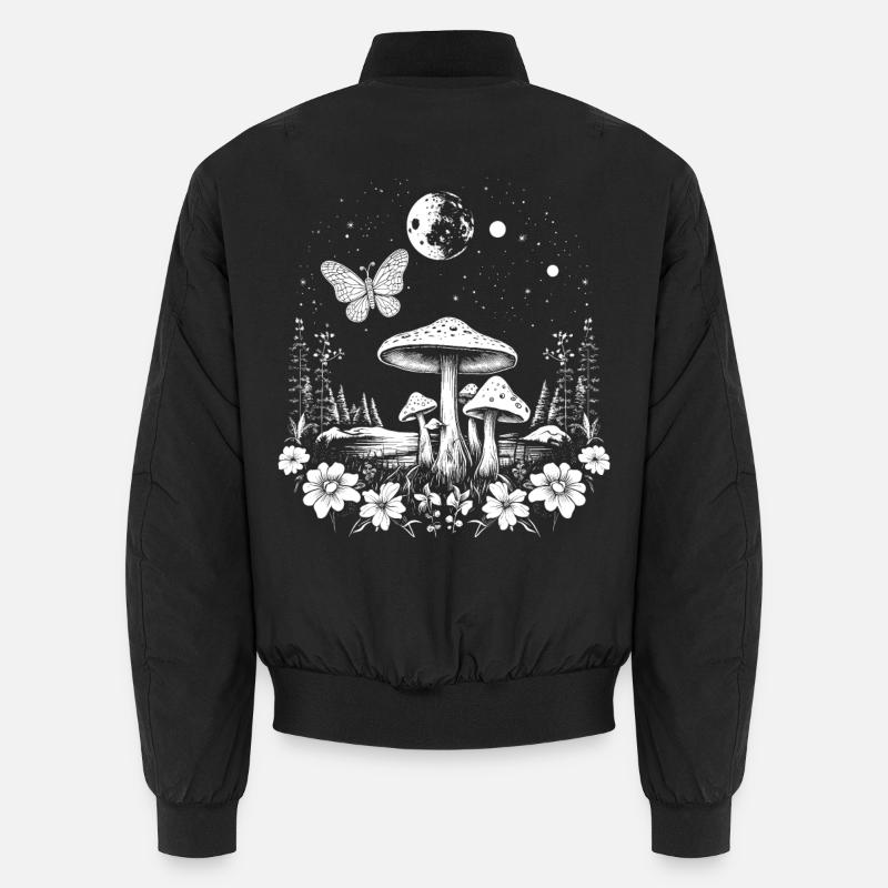 Fairycore Cottagecore Champignons Fée Grunge Lune Bomber unisexe