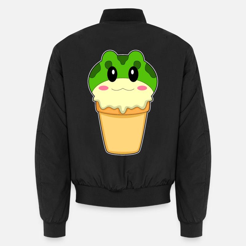 Frosch Waffeleis - Unisex Bomberjacke - Schwarz