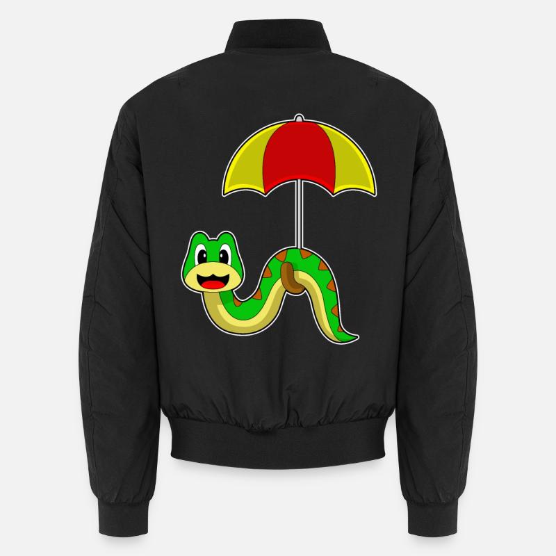 Snake Umbrella - Unisex Bomber Jacket - black