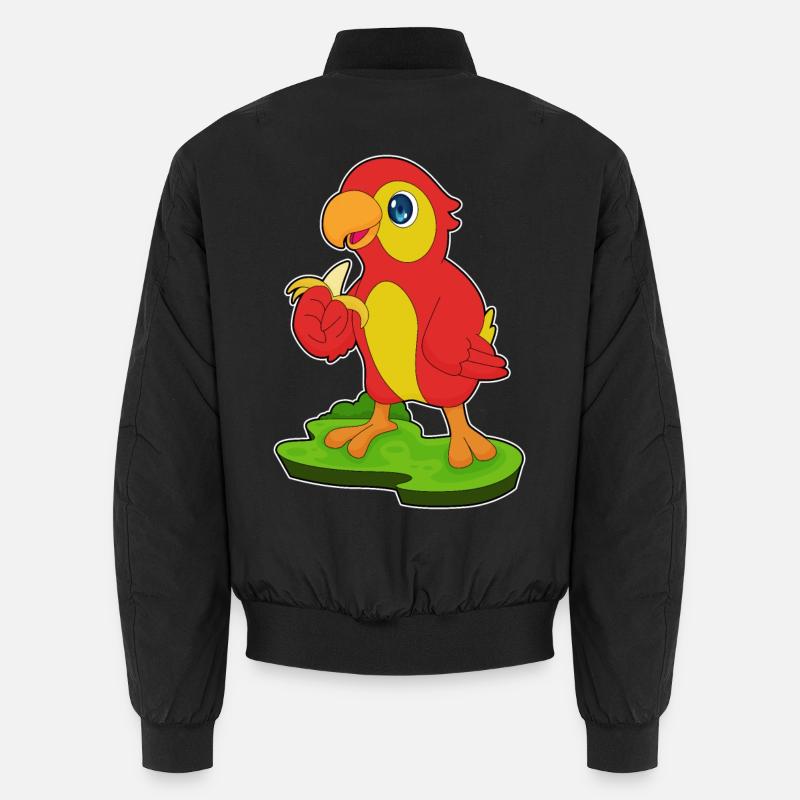 Parrot Banana Fruit Unisex Bomber Jacket