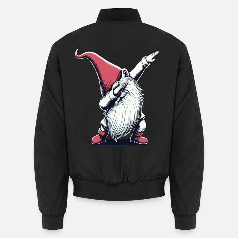 Dabbing Wichtel Dab Nikolaus - Unisex Bomberjacke - Schwarz