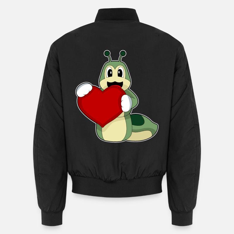 Cœur de chenille - Bomber unisexe - noir