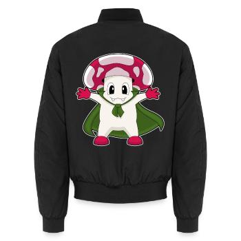 Pilz Halloween Vampir - Unisex Bomberjacke - Schwarz - Hinten - AI Model Male 185 light (185cm)