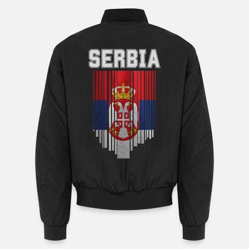 Flagge Serbiens, serbischer Stolz Unisex Bomberjacke