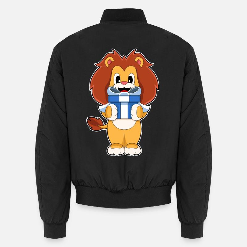 Lion Christmas Package - Unisex Bomber Jacket - black