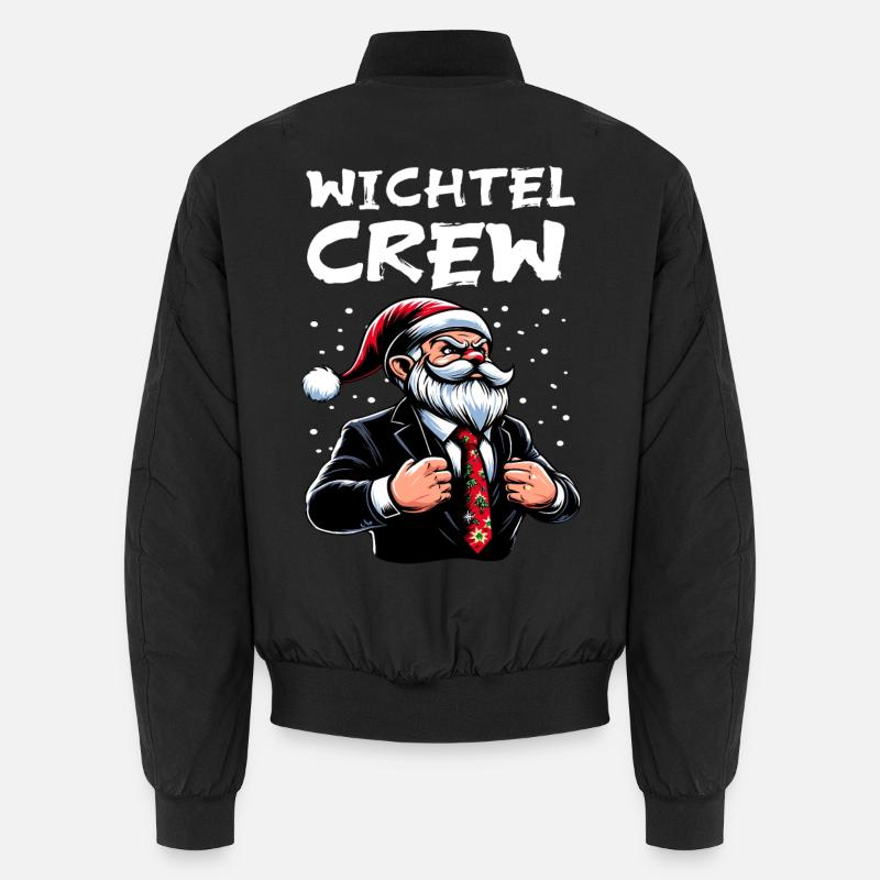 Gnome Crew Noël Gnome - Bomber unisexe - noir