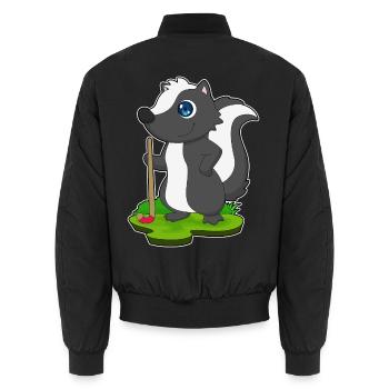 Stinktier Feldhockey Feldhockeyschläger - Unisex Bomberjacke - Schwarz - Hinten - AI Model Male 185 light (185cm)