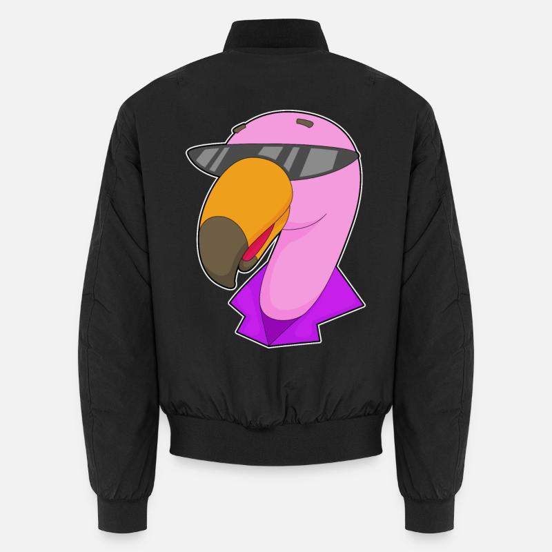 Flamingo Sonnenbrille - Unisex Bomberjacke - Schwarz
