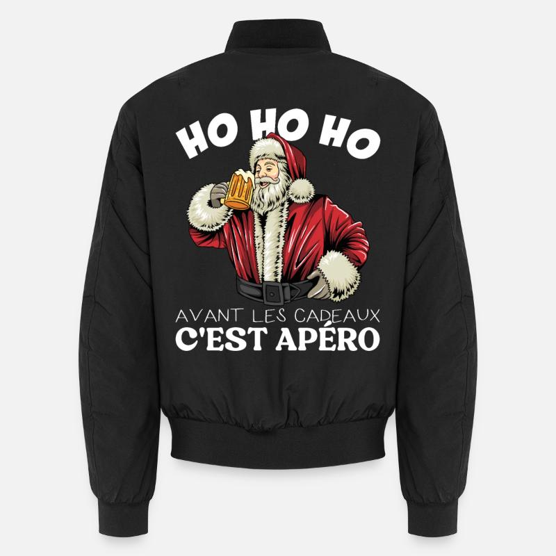 Avant Les Cadeaux C'est Apéro - Pull Moche De Noël Bomber unisexe