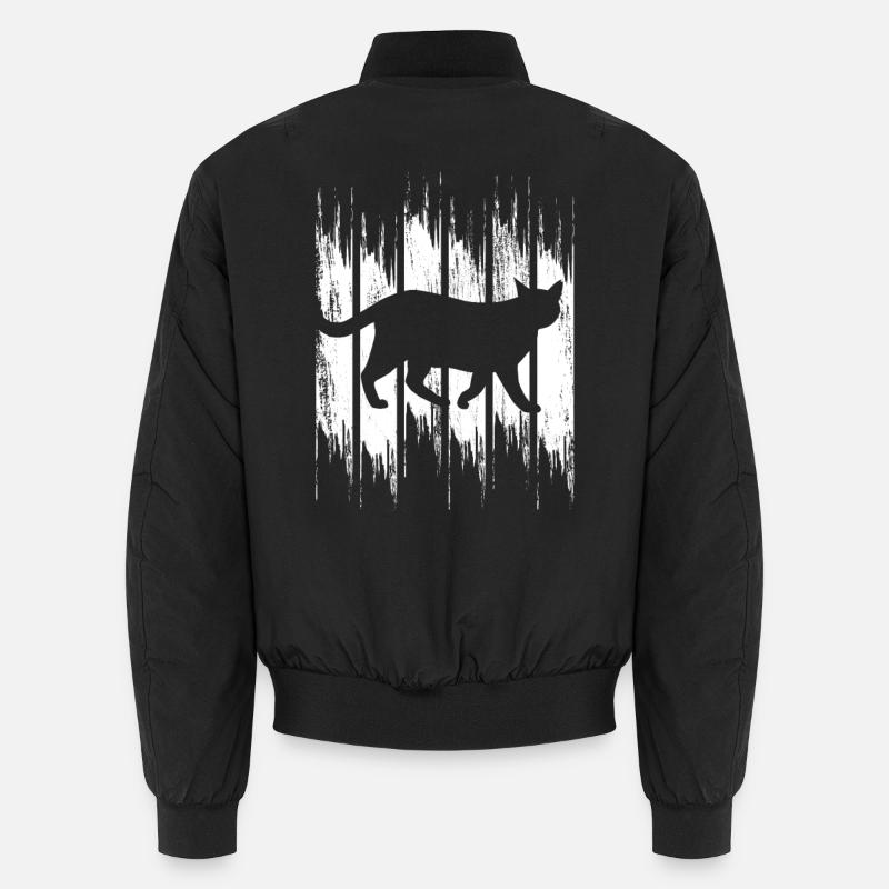 Lustige Katze - Unisex Bomberjacke - Schwarz