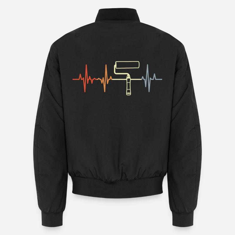Farbroller Herzschlag Unisex Bomberjacke