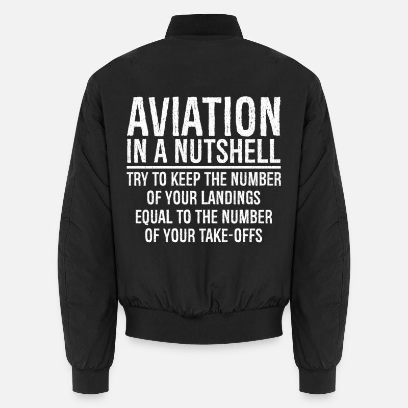 Aviation In A Nutshell Funny Bomber unisexe