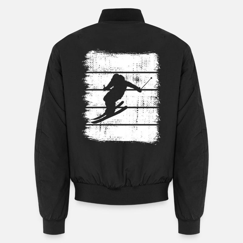 Skier Drawing Unisex Bomber Jacket