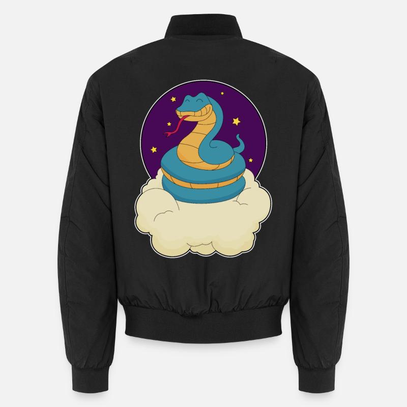 Snake Clouds - Unisex Bomber Jacket - black