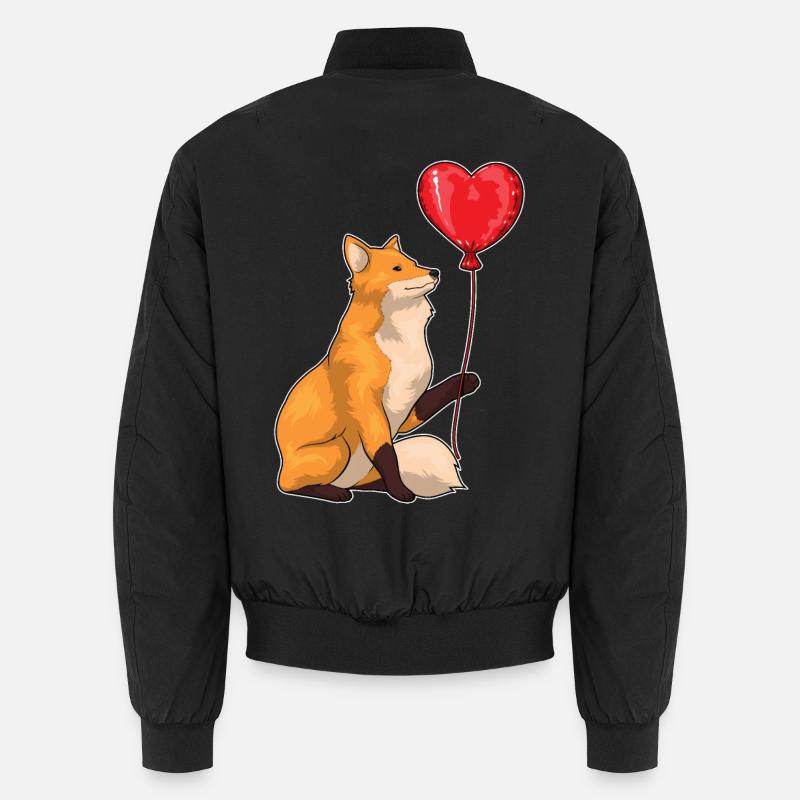 Fox Balloon - Unisex Bomber Jacket - black