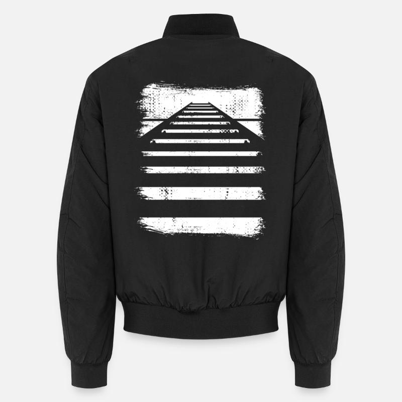 Railroad Track - Unisex Bomber Jacket - black
