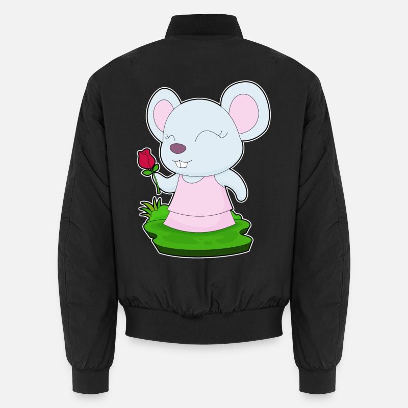 Mouse Rose - Unisex Bomber Jacket - black