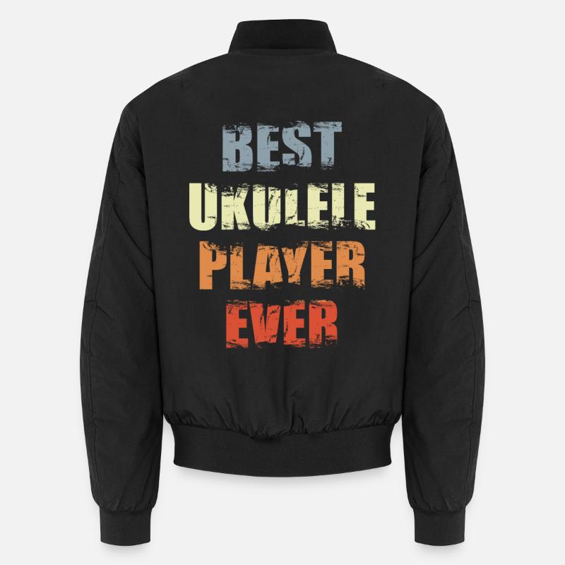 Ukulele Spieler - Unisex Bomberjacke - Schwarz