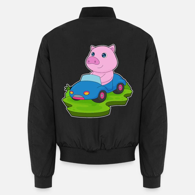 Voiture à cochon - Bomber unisexe - noir