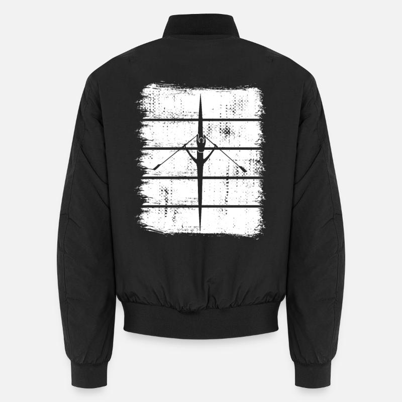 Rowing Boat Sketch Unisex Bomber Jacket
