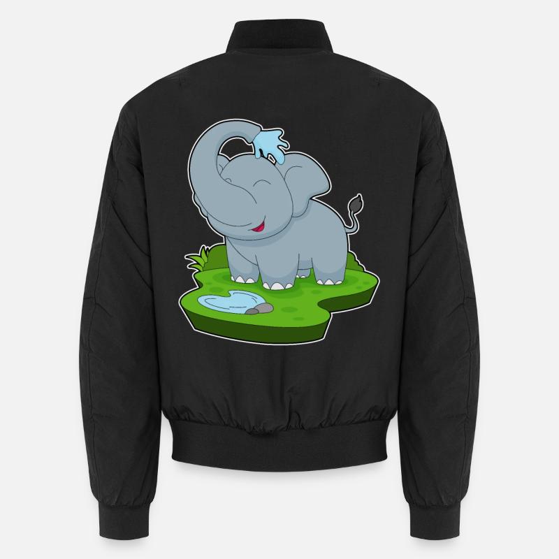 Elephant Water - Unisex Bomber Jacket - black