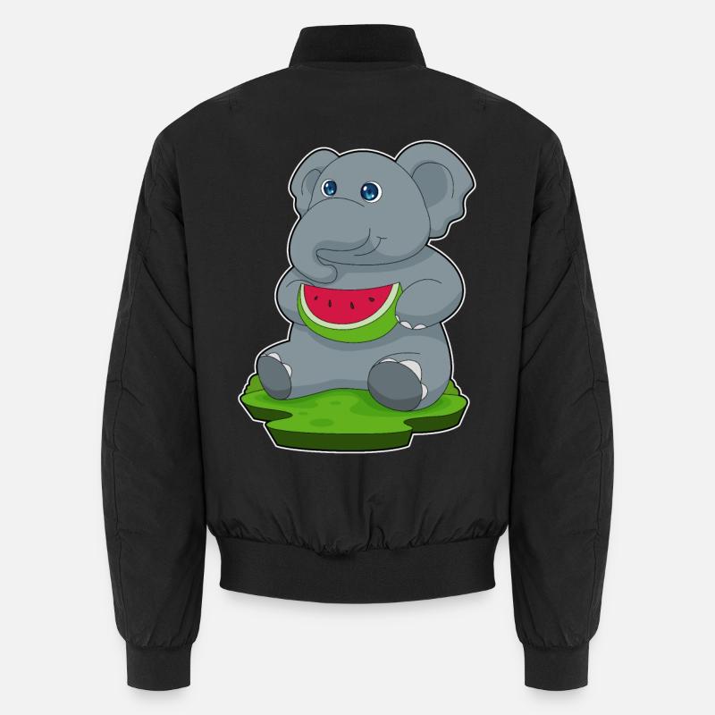 Pastèque éléphant - Bomber unisexe - noir
