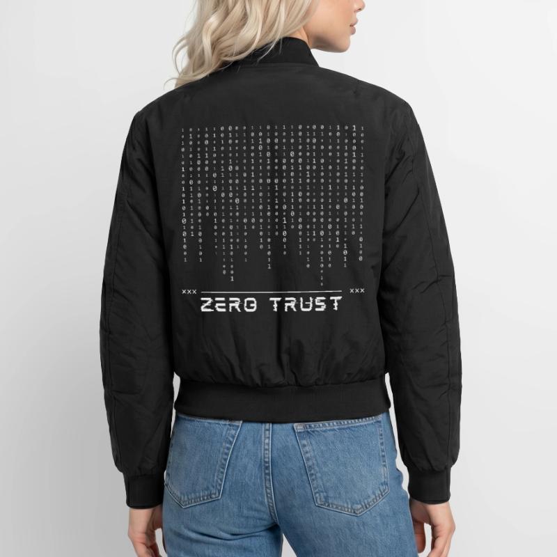 Zero Trust Binary Code Unisex Bomber Jacket