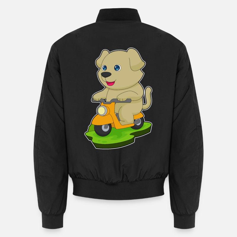 Chien Moto - Bomber unisexe - noir