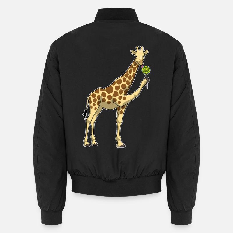 Sucette girafe - Bomber unisexe - noir