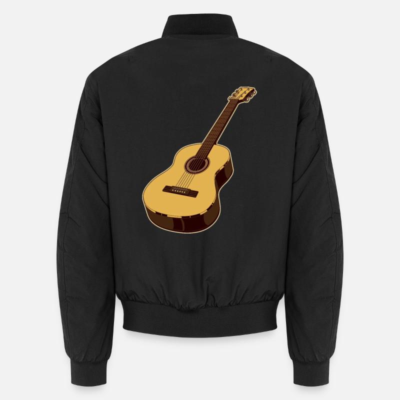 Guitar - Unisex Bomber Jacket - black