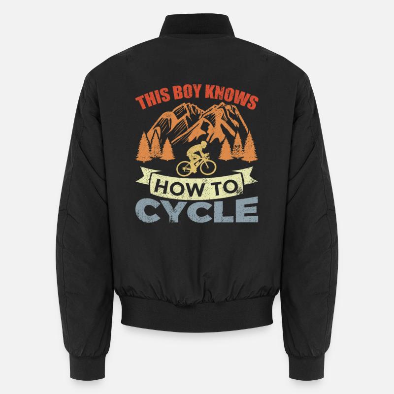 Fahrrad Junge - Unisex Bomberjacke - Schwarz