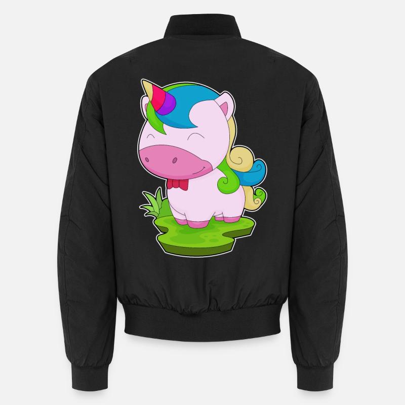 Einhorn Fliege - Unisex Bomberjacke - Schwarz