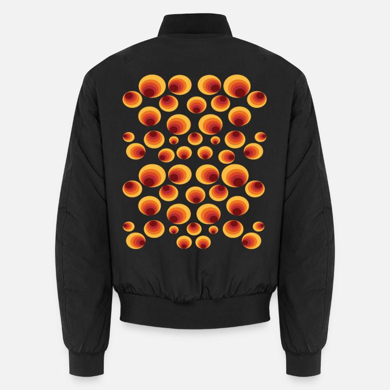 50 ' s 60 ' s Polka Dot Circle Style Pattern Bomber unisexe