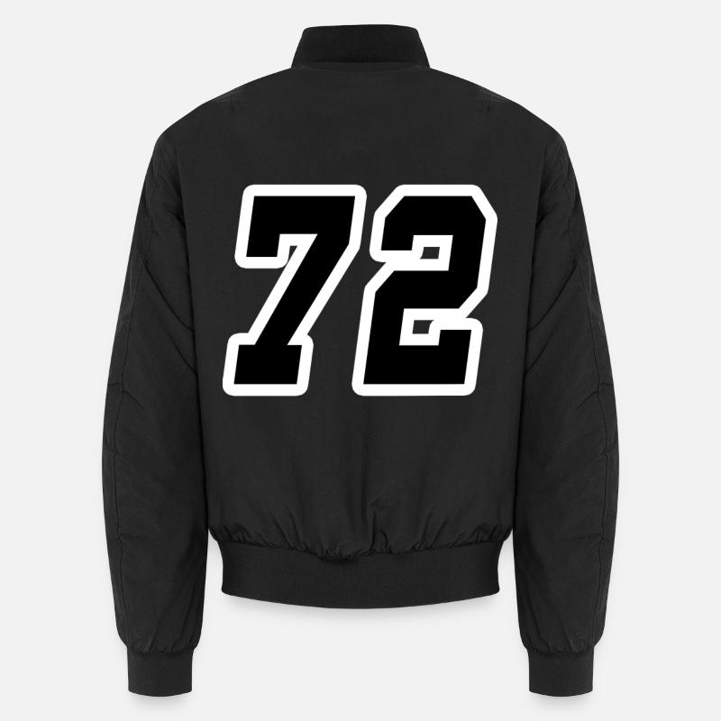 Nummer zweiundsiebzig 72 Unisex Bomberjacke