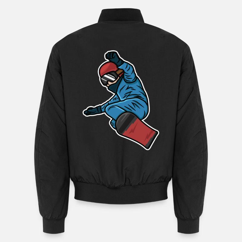 Kleiner Snowboarder - Unisex Bomberjacke - Schwarz