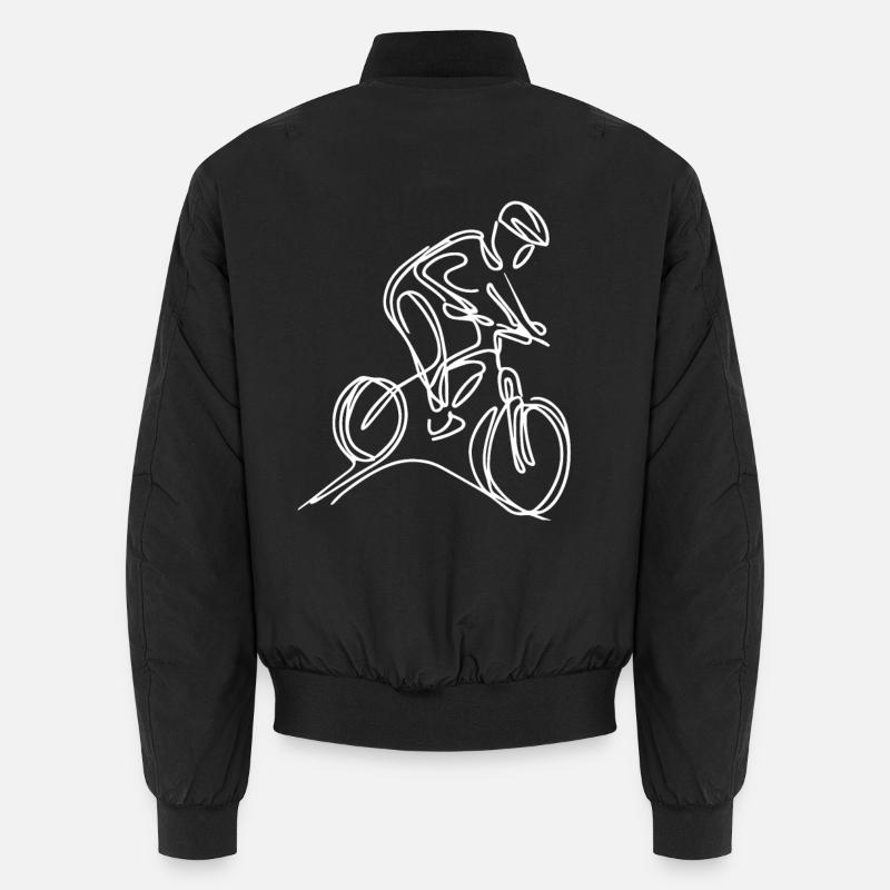 Mountainbiker Skizze Unisex Bomberjacke