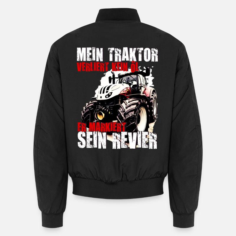 Steyr Tractor Saying - Unisex Bomber Jacket - black