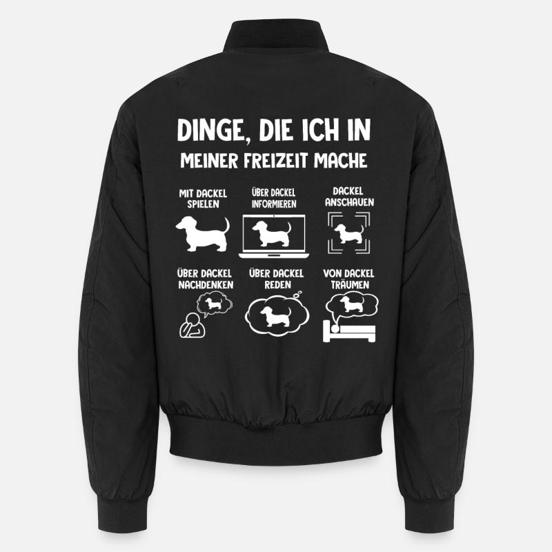 Dachshund Teckel,Dinge Die Ich In Freizeit Mache Unisex Bomberjacke